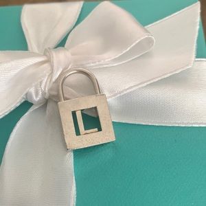 Tiffany & Co Letter L padlock pendant charm